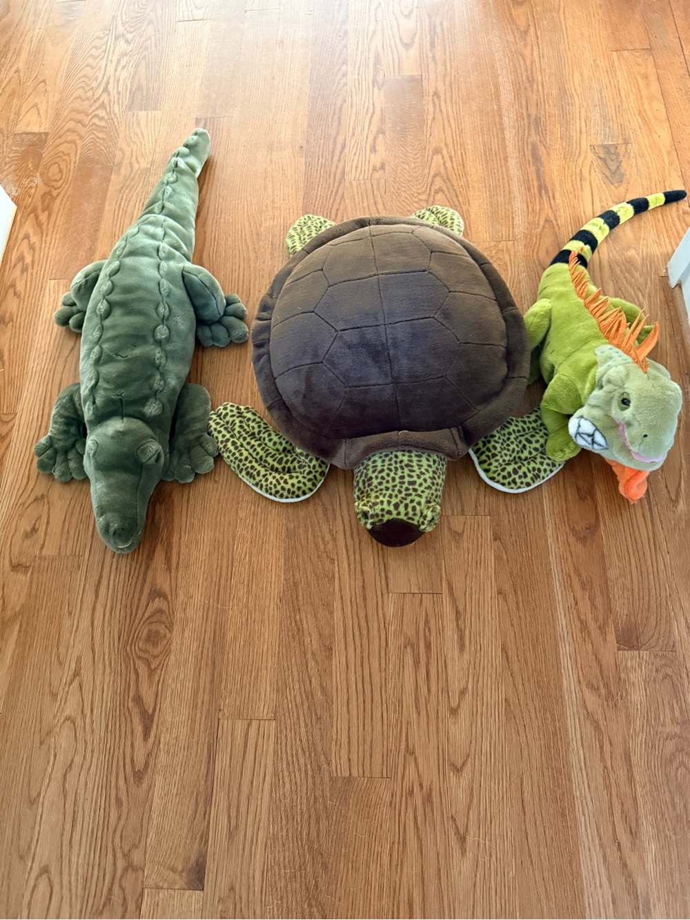 Plush set: Turtle, alligator, lizard
